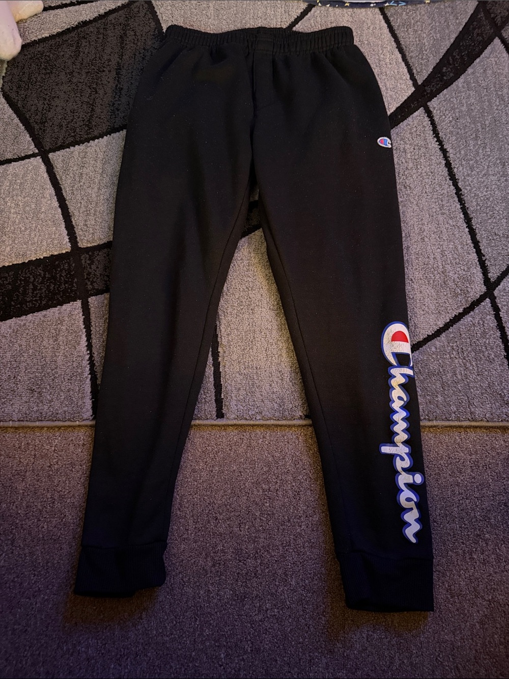 Champion Black Joggers with Script Logo